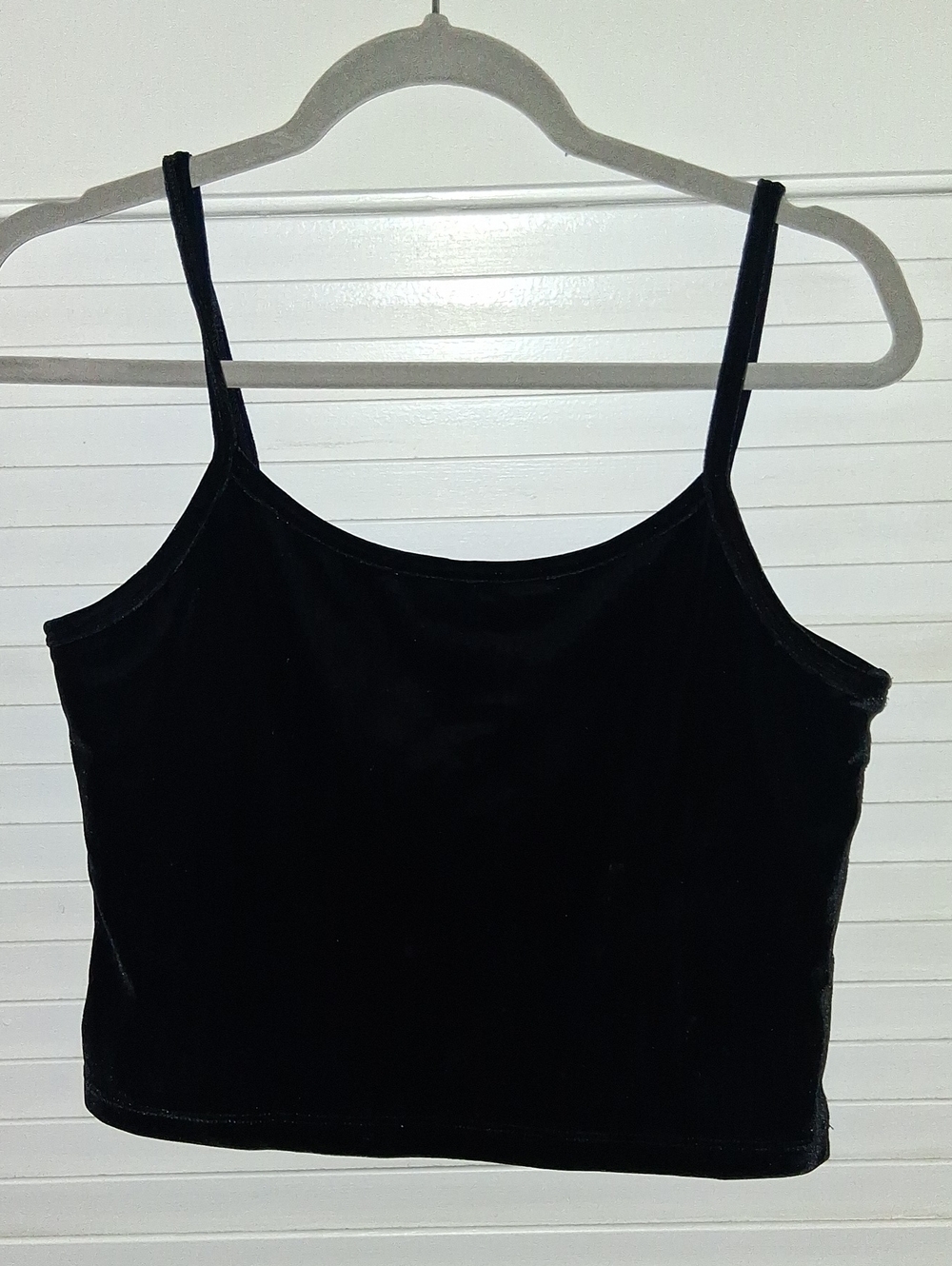 Beyond Yoga Black Velvet Crop Bra Size Large